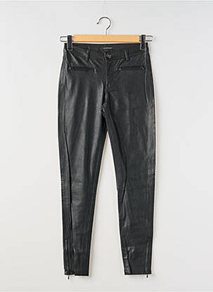 Pantalon slim țesătură acoperită mărime normală negru DENIM STUDIO femeie