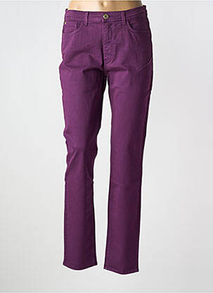 Pantalon slim țesătură poplin mărime normală violet TRUSSARDI JEANS femeie
