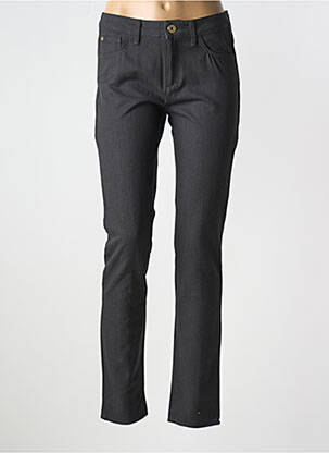 Pantalon slim țesătură poplin mărime normală gri TRUSSARDI JEANS femeie