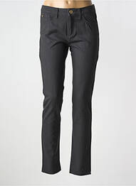 Pantalon slim țesătură poplin mărime normală gri TRUSSARDI JEANS femeie