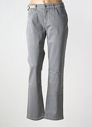 Blugi cu croială dreaptă gri TRUSSARDI JEANS femeie