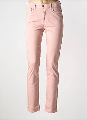 Blugi cu croială slim roz TRUSSARDI JEANS femeie