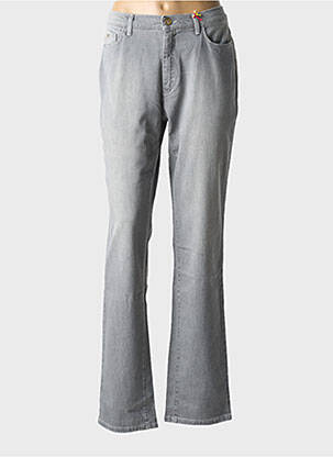 Blugi cu croială dreaptă gri TRUSSARDI JEANS femeie