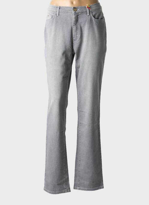 Blugi cu croială dreaptă gri TRUSSARDI JEANS femeie