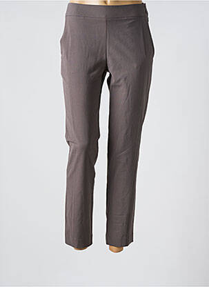Pantalon 7/8 talie cu cleme mărime normală maro D.EXTERIOR femeie