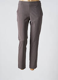 Pantalon 7/8 talie cu cleme mărime normală maro D.EXTERIOR femeie