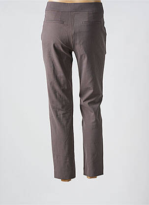 Pantalon 7/8 talie cu cleme mărime normală maro D.EXTERIOR femeie