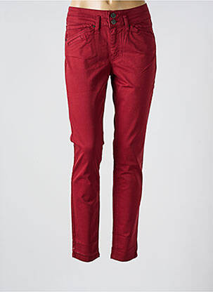 Pantalon slim țesătură poplin mărime normală roșu CORLEONE femeie
