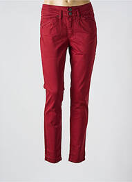 Pantalon slim țesătură poplin mărime normală roșu CORLEONE femme