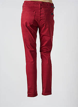 Pantalon slim țesătură poplin mărime normală roșu CORLEONE femeie