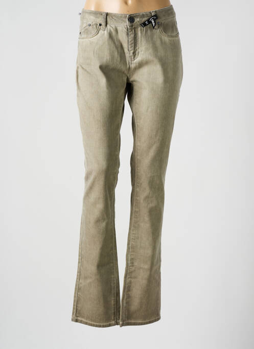 Blugi cu croială slim verde CORLEONE femeie