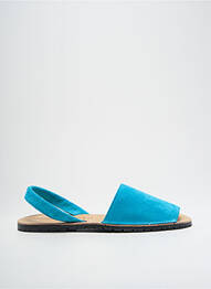 Sandale/pantofi decupați vârf deschis toc plat până la 3 cm albastru MENORQUINAS femme