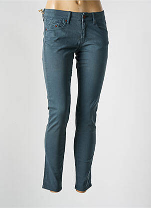 Pantalon slim buzunare albastru FIVE femeie