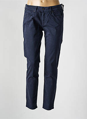 Pantalon slim buzunare albastru FIVE femeie