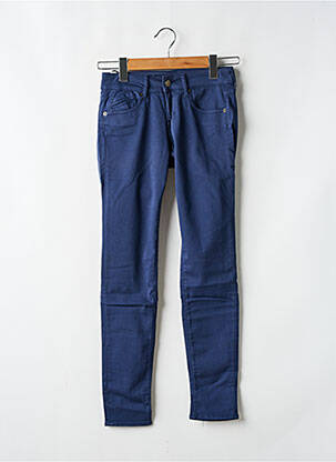 Pantalon slim talie joasă talie joasă albastru FIVE femeie