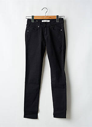 Pantalon slim talie joasă talie joasă negru FIVE femeie