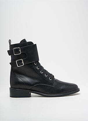 Botine/ghete material neted toc plat până la 3 cm negru BA&SH femeie