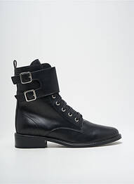 Botine/ghete material neted toc plat până la 3 cm negru BA&SH femme