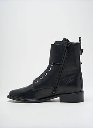 Botine/ghete material neted toc plat până la 3 cm negru BA&SH femeie