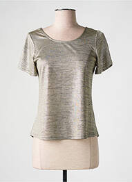Tricou elasticitate mâneci scurte bej MOLLY BRACKEN femeie
