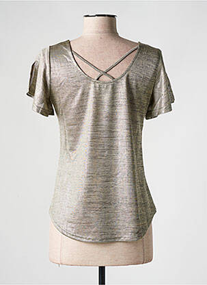 Tricou elasticitate mâneci scurte bej MOLLY BRACKEN femeie