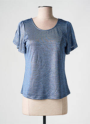Tricou elasticitate mâneci scurte albastru MOLLY BRACKEN femeie