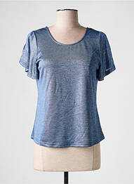 Tricou elasticitate mâneci scurte albastru MOLLY BRACKEN femeie