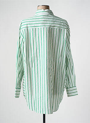 Tunică mâneci lungi guler de bluză verde DESIGUAL femeie