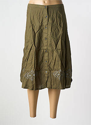 Fustă midi verde BAMBOO'S femeie