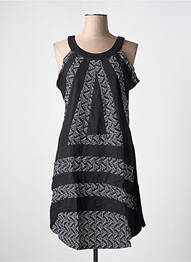Rochie midi imprimeu fantezie fără mâneci negru BAMBOO'S femeie