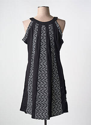 Rochie midi imprimeu fantezie fără mâneci negru BAMBOO'S femeie
