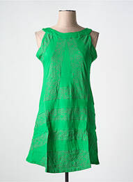 Rochie scurtă fără mâneci fără mâneci verde BAMBOO'S femeie