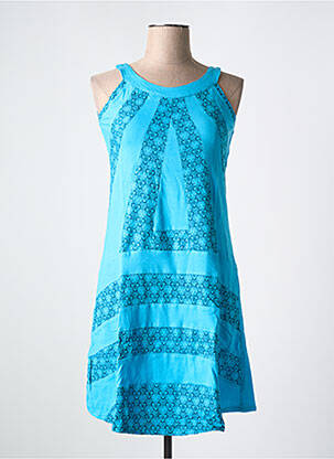 Rochie midi imprimeu fantezie fără mâneci albastru SINOE BY BAMBOO'S femeie