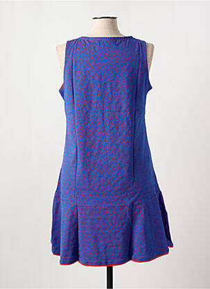 Rochie midi imprimeu fantezie fără mâneci albastru BAMBOO'S femeie