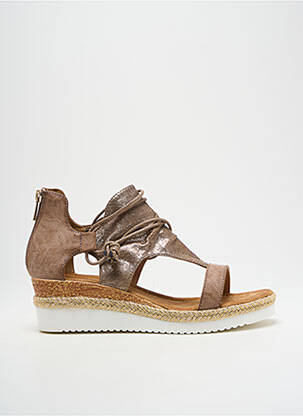 Sandale/Pantofi decupați maro LADY GLORY femeie