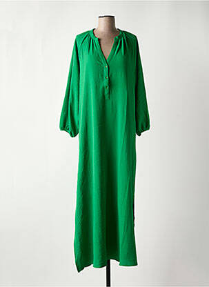 Rochie lungă mâneci lungi mâneci lungi verde COMPAÑIA FANTASTICA femeie