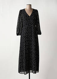 Rochie lungă mâneci lungi mâneci lungi negru KAFFE femme