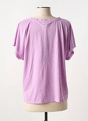 Tricou croială dreaptă mâneci scurte violet FREEMAN T.PORTER femeie