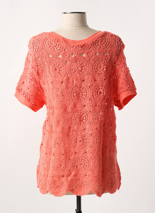 Tricou portocaliu C'EST BEAU LA VIE femeie