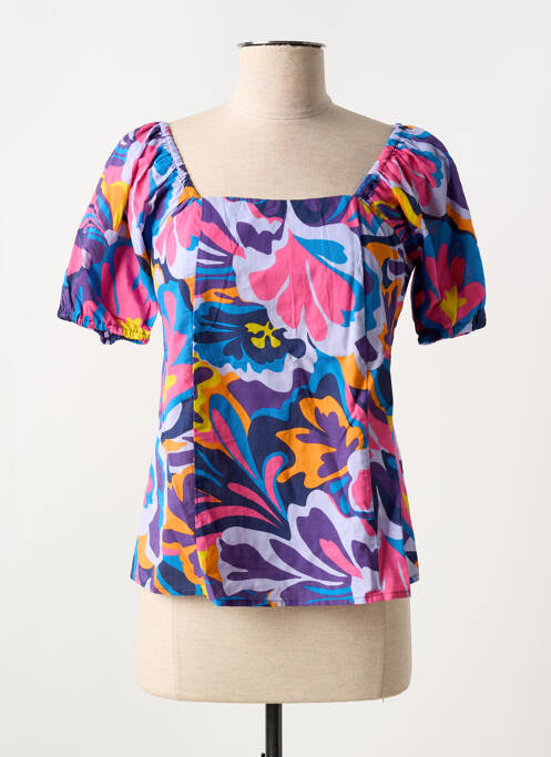 Tricou albastru C'EST BEAU LA VIE femeie