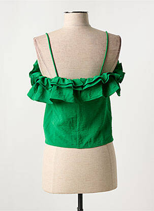 Top țesătură crep bretele subțiri verde COMPAÑIA FANTASTICA femeie