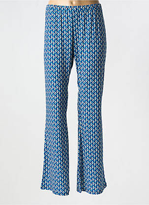 Pantalon evazat albastru SEE THE MOON femeie