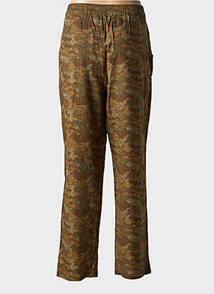 Pantalon drept țesătură poplin mărime normală verde CREAM femeie