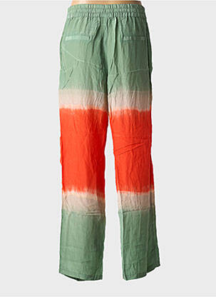 Pantalon larg țesătură poplin mărime normală verde NÜ femeie