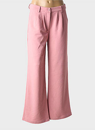 Pantalon larg țesătură poplin mărime normală roz COMPAÑIA FANTASTICA femeie