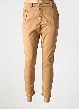 Pantalon 7/8 elasticitate mărime normală maro MELLY & CO femeie