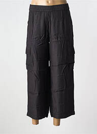 Pantalon 7/8 țesătură poplin mărime normală negru KAFFE femeie