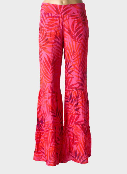 Pantalon evazat roz PAZ TORRAS femeie