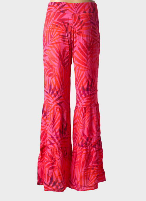 Pantalon evazat roz PAZ TORRAS femeie