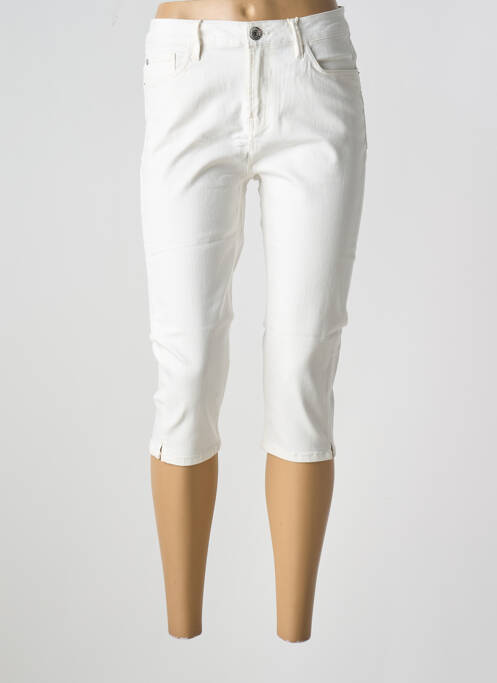 Pantalon trei sferturi elasticitate mărime normală alb GARCIA femme